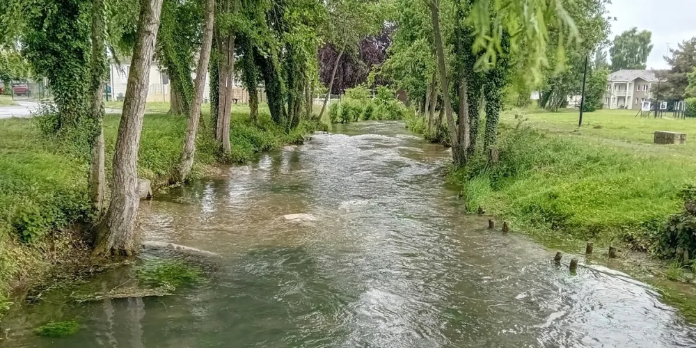 Travaux de restauration de la rivière le Thérain à Songeons